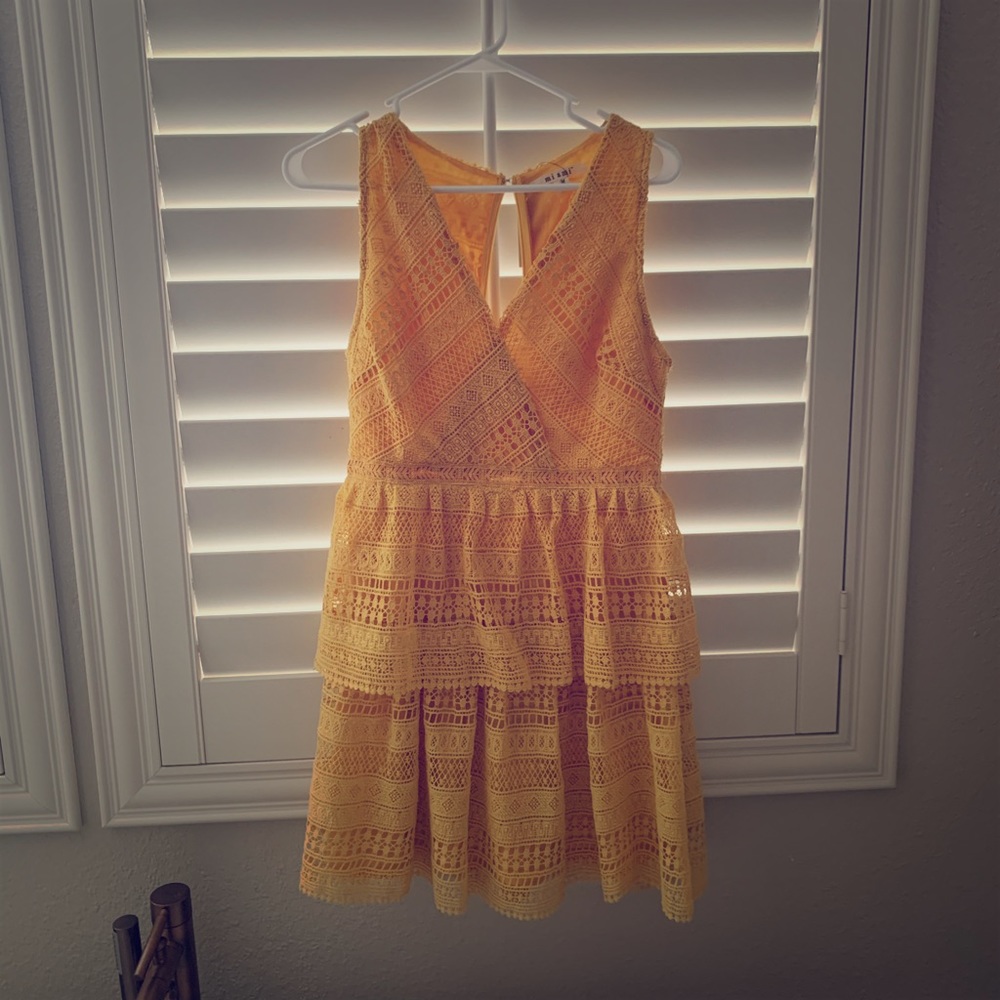 Yellow/mustard brand new lace dress